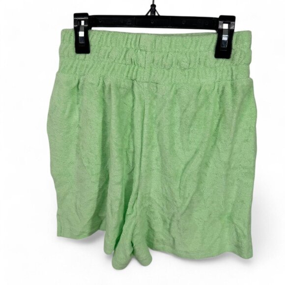 ASOS Design Women's Terrycloth High Rise Shorts Pockets Green Size 4 - Picture 2 of 4
